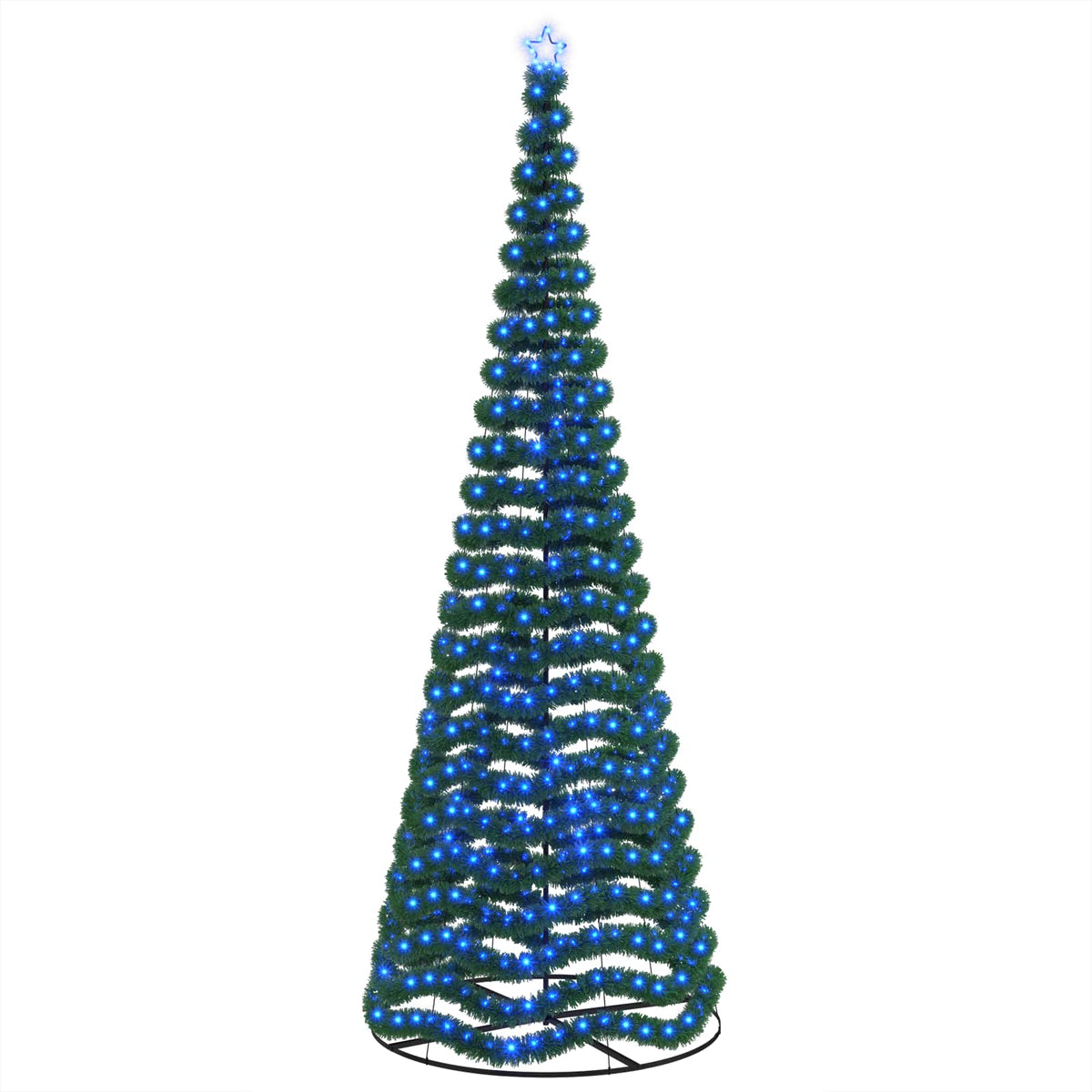 LED Tinsel Christmas Tree with Base EKENAS 400 cm 588 LEDs Blue