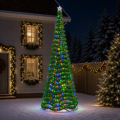 LED Tinsel Christmas Tree with Base EKENAS 400 cm 588 LEDs