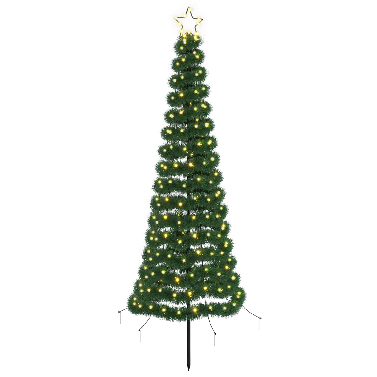 LED Tinsel Christmas Tree with Spike EKENAS 180 cm 220 LEDs