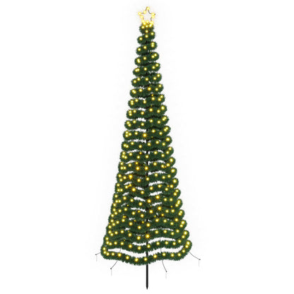 LED Tinsel Christmas Tree with Spike EKENAS 250 cm 370 LEDs