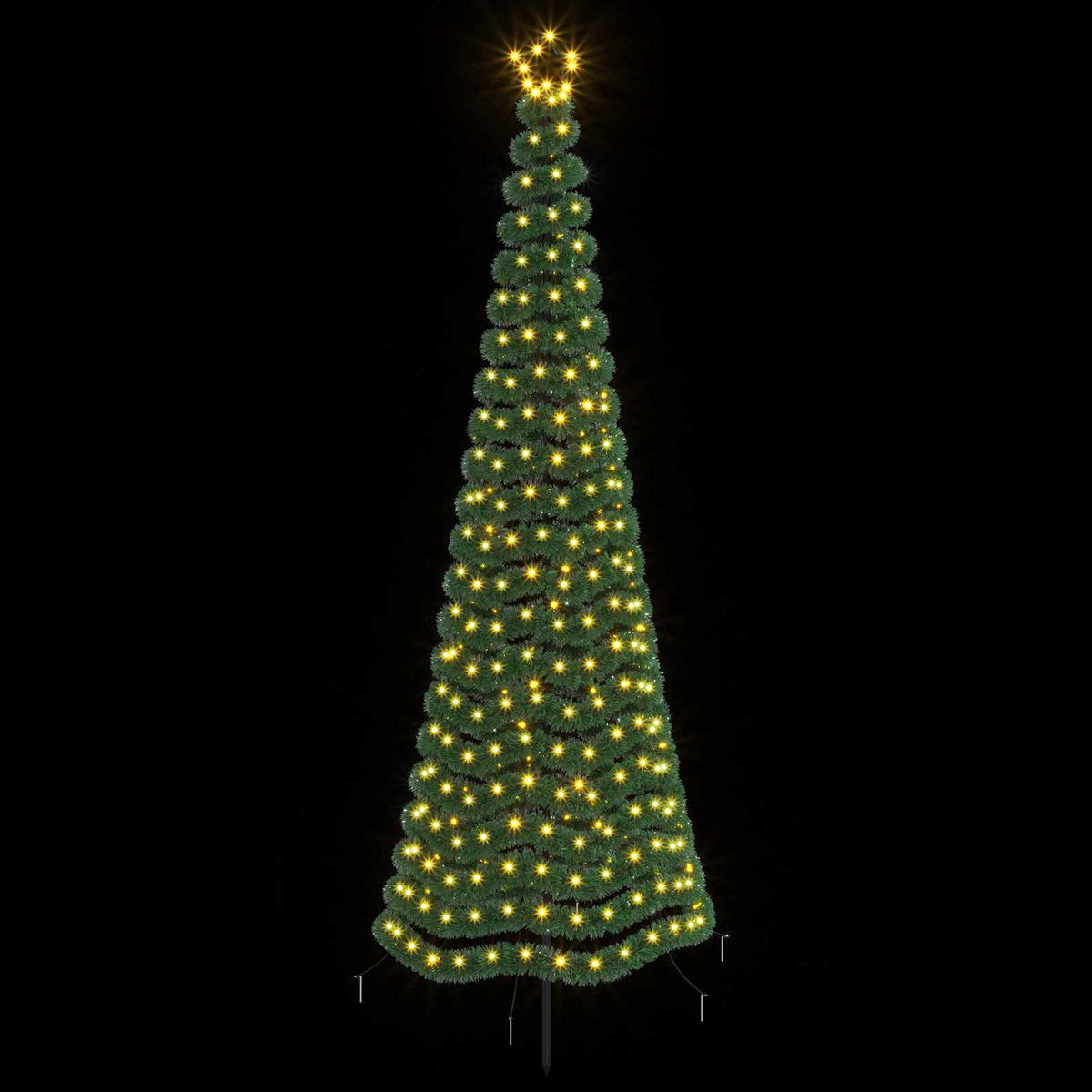 LED Tinsel Christmas Tree with Spike EKENAS 250 cm 370 LEDs