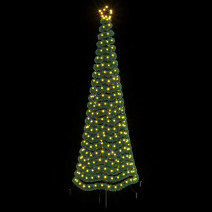 LED Tinsel Christmas Tree with Spike EKENAS 250 cm 370 LEDs