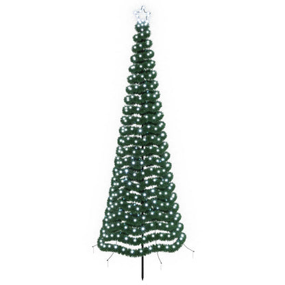 LED Tinsel Christmas Tree with Spike EKENAS 250 cm 370 LEDs