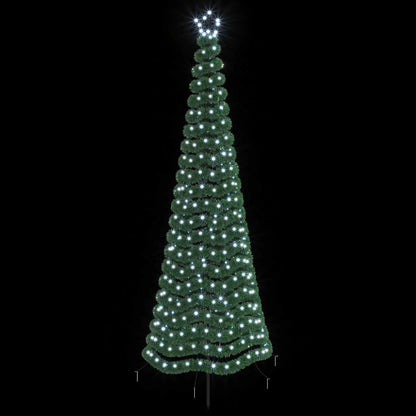 LED Tinsel Christmas Tree with Spike EKENAS 250 cm 370 LEDs