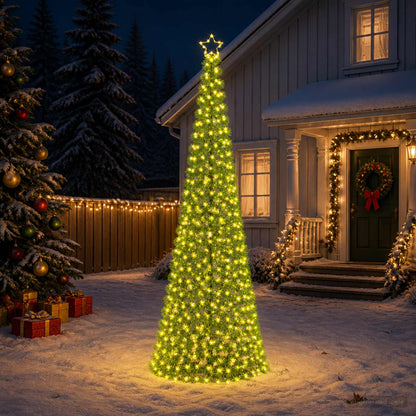 LED Tinsel Christmas Tree with Spike EKENAS 300 cm 475 LEDs