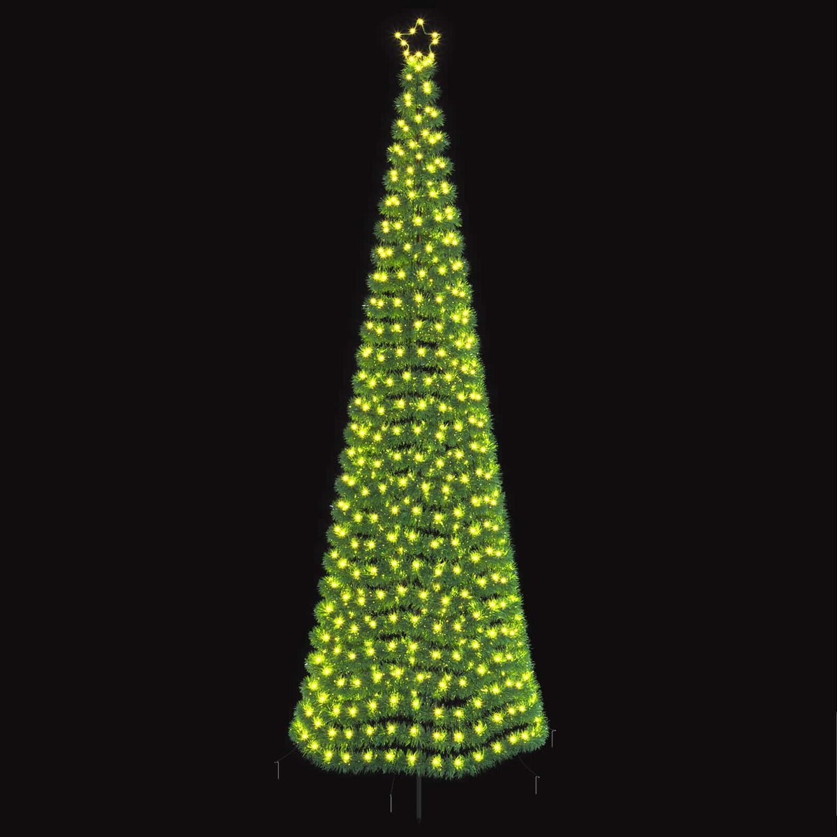 LED Tinsel Christmas Tree with Spike EKENAS 300 cm 475 LEDs