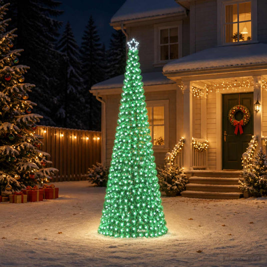 LED Tinsel Christmas Tree with Spike EKENAS 300 cm 475 LEDs