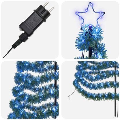 LED Tinsel Christmas Tree with Spike EKENAS 300 cm 475 LEDs