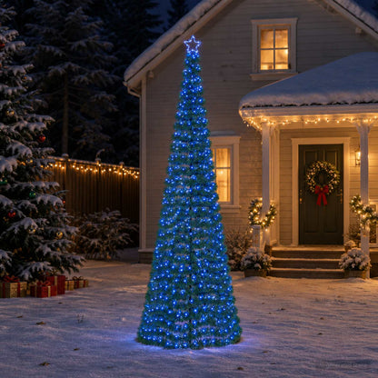 LED Tinsel Christmas Tree with Spike EKENAS 300 cm 475 LEDs