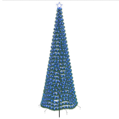 LED Tinsel Christmas Tree with Spike EKENAS 300 cm 475 LEDs