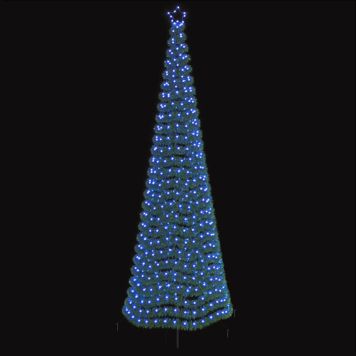 LED Tinsel Christmas Tree with Spike EKENAS 300 cm 475 LEDs