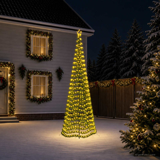 LED Tinsel Christmas Tree with Spike EKENAS 400 cm 588 LEDs