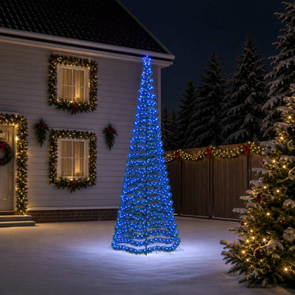 LED Tinsel Christmas Tree with Spike EKENAS 400 cm 588 LEDs