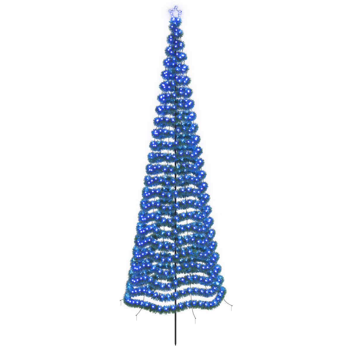 LED Tinsel Christmas Tree with Spike EKENAS 400 cm 588 LEDs