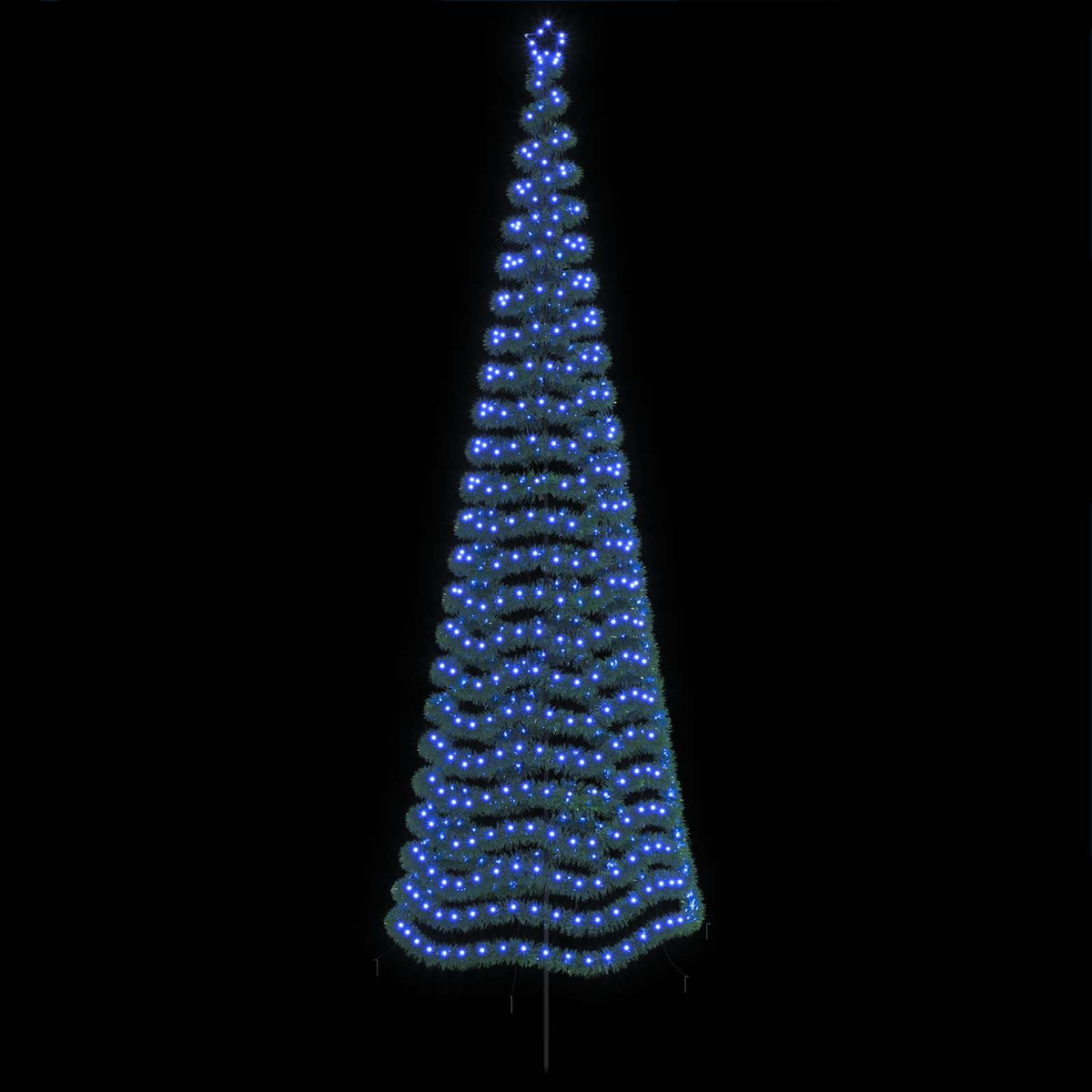 LED Tinsel Christmas Tree with Spike EKENAS 400 cm 588 LEDs