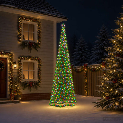 LED Tinsel Christmas Tree with Spike EKENAS 400 cm 588 LEDs