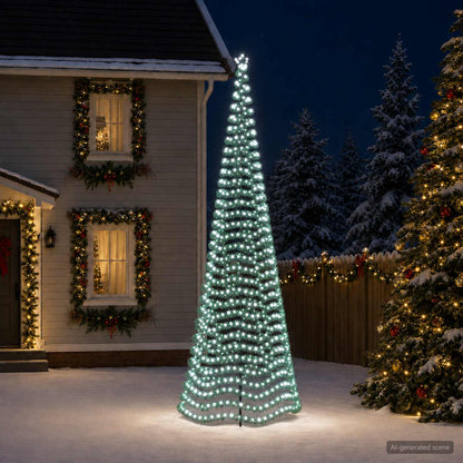 LED Tinsel Christmas Tree with Spike EKENAS 500 cm 868 LEDs