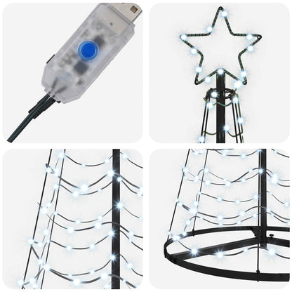 LED Spiral Christmas Tree with Base EKENAS 180 cm 220 LEDs