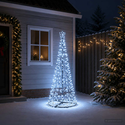 LED Spiral Christmas Tree with Base EKENAS 180 cm 220 LEDs