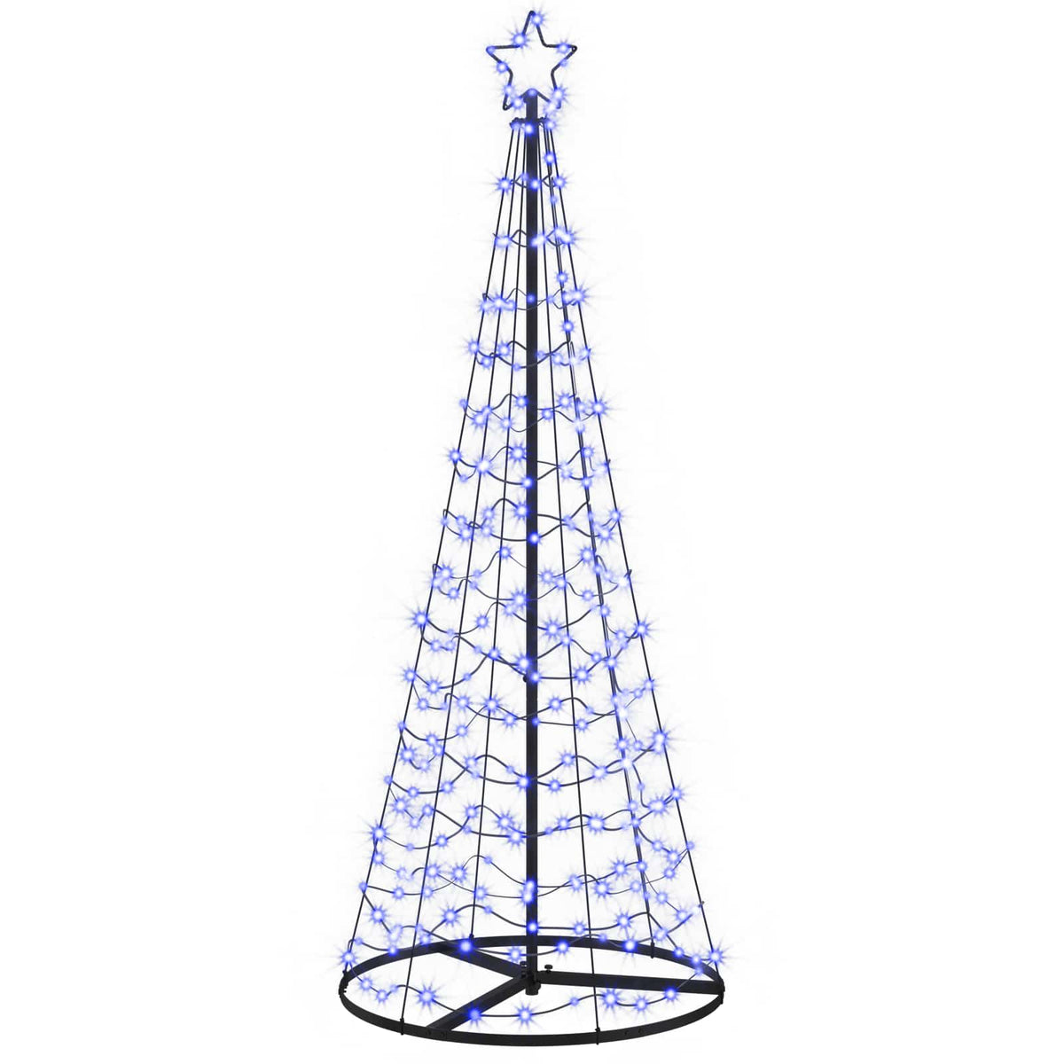 LED Spiral Christmas Tree with Base EKENAS 180 cm 220 LEDs Blue