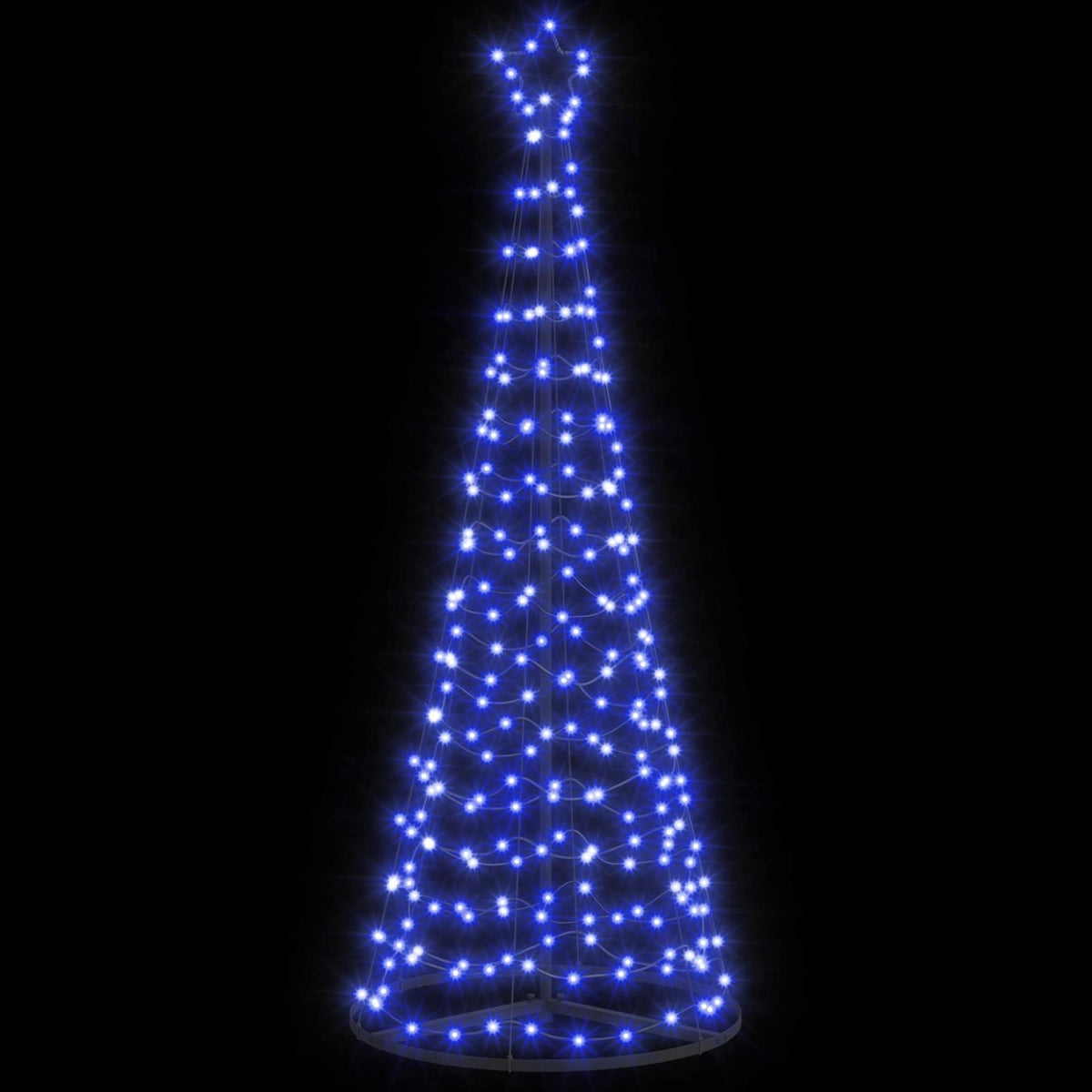 LED Spiral Christmas Tree with Base EKENAS 180 cm 220 LEDs Blue