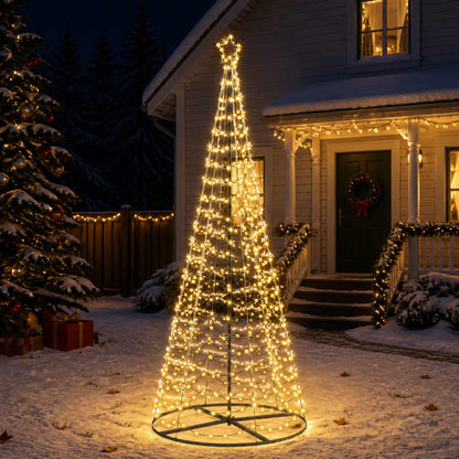 LED Spiral Christmas Tree with Base EKENAS 250 cm 370 LEDs