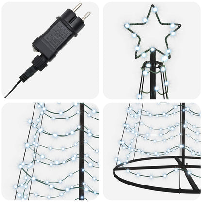 LED Spiral Christmas Tree with Base EKENAS 250 cm 370 LEDs