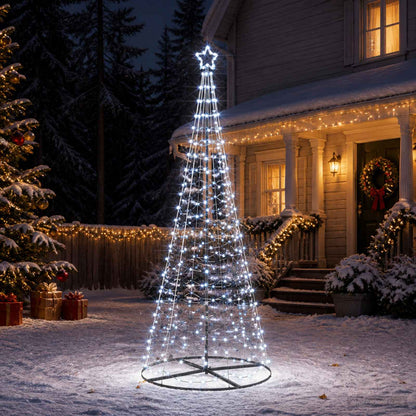 LED Spiral Christmas Tree with Base EKENAS 250 cm 370 LEDs