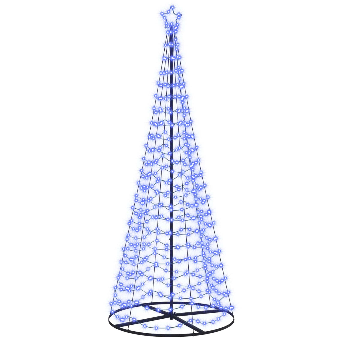 LED Spiral Christmas Tree with Base EKENAS 250 cm 370 LEDs Blue