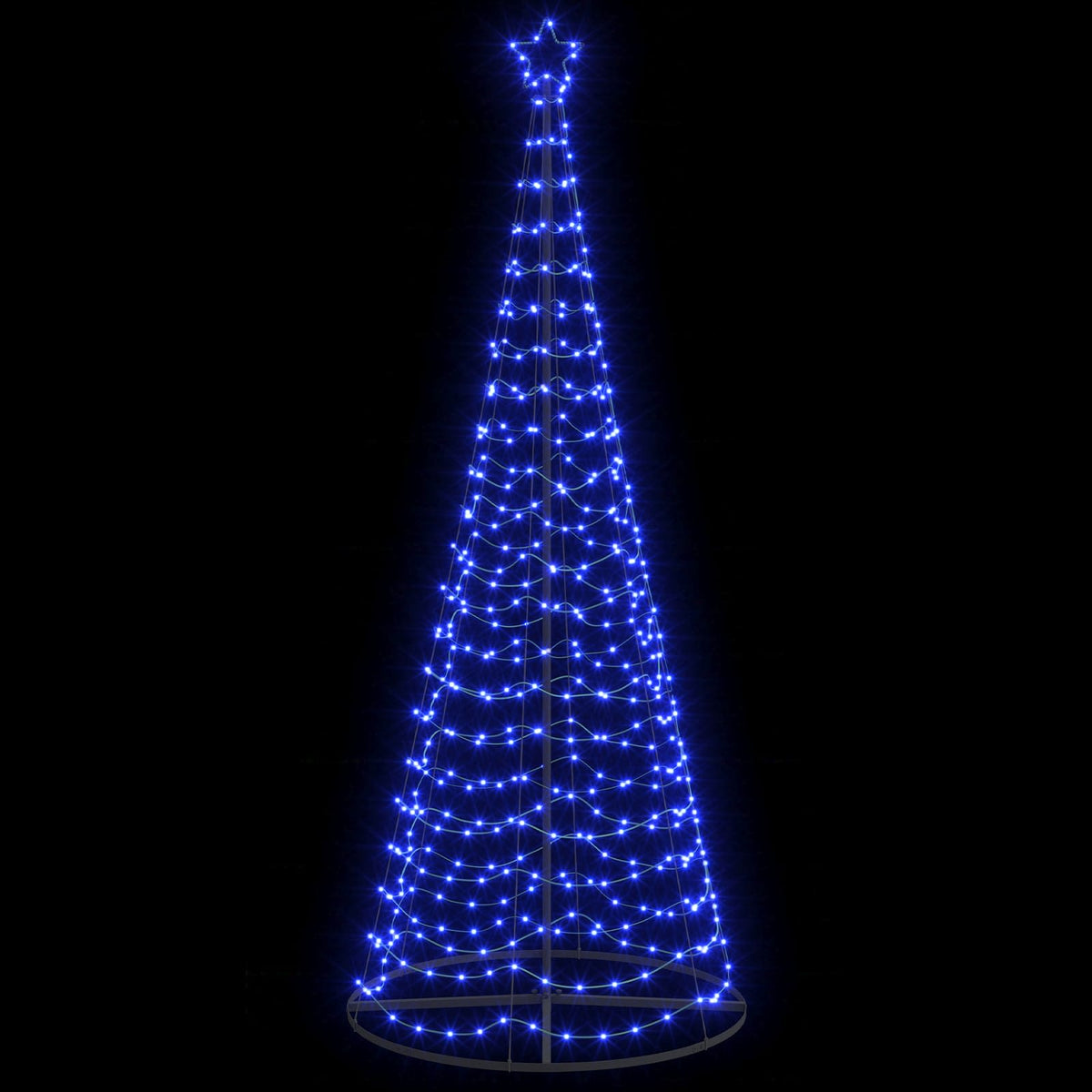LED Spiral Christmas Tree with Base EKENAS 250 cm 370 LEDs Blue