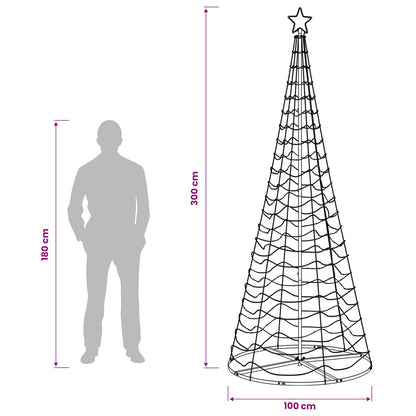LED Spiral Christmas Tree with Base EKENAS 250 cm 370 LEDs