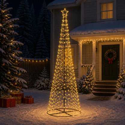 LED Spiral Christmas Tree with Base EKENAS 300 cm 475 LEDs