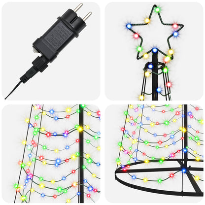 LED Spiral Christmas Tree with Base EKENAS 300 cm 475 LEDs