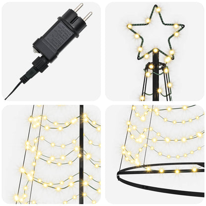 LED Spiral Christmas Tree with Base EKENAS 400 cm 588 LEDs