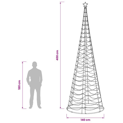 LED Spiral Christmas Tree with Base EKENAS 400 cm 588 LEDs
