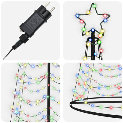 LED Spiral Christmas Tree with Base EKENAS 400 cm 588 LEDs