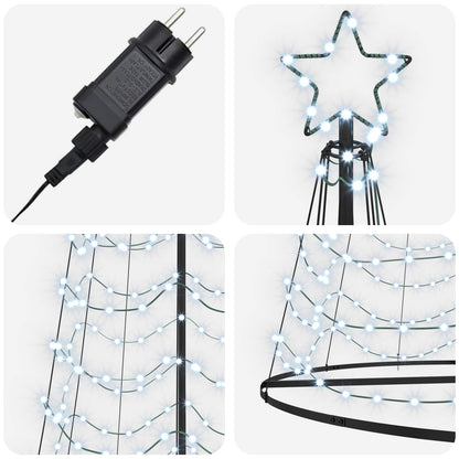 LED Spiral Christmas Tree with Base EKENAS 500 cm 868 LEDs