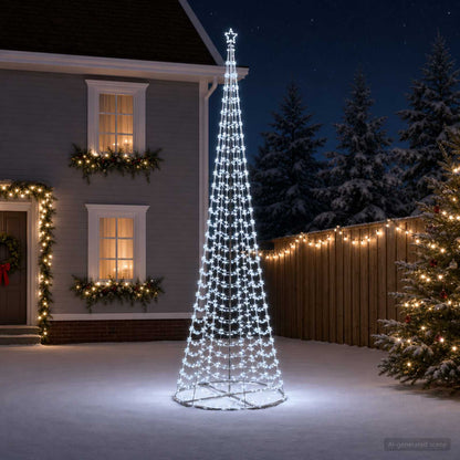 LED Spiral Christmas Tree with Base EKENAS 500 cm 868 LEDs