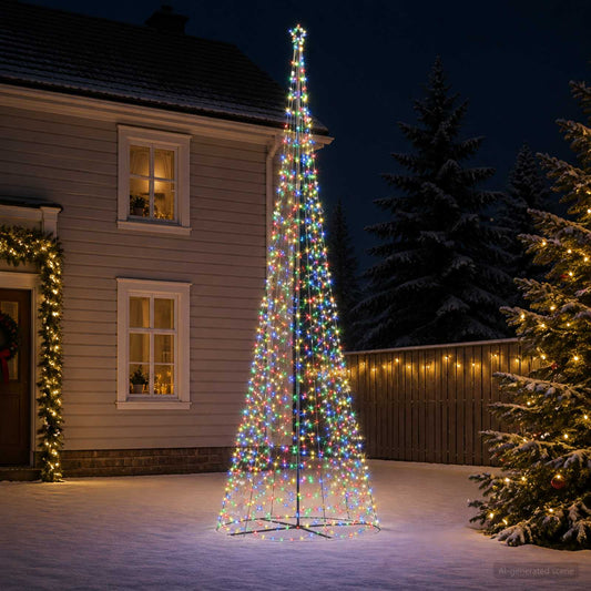 LED Spiral Christmas Tree with Base EKENAS 500 cm 868 LEDs