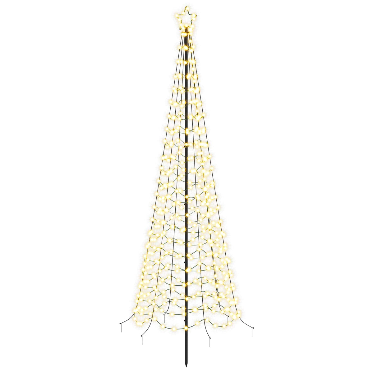 LED Spiral Christmas Tree with Spike EKENAS 250 cm 370 LEDs