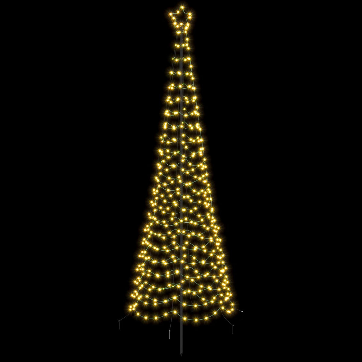 LED Spiral Christmas Tree with Spike EKENAS 250 cm 370 LEDs