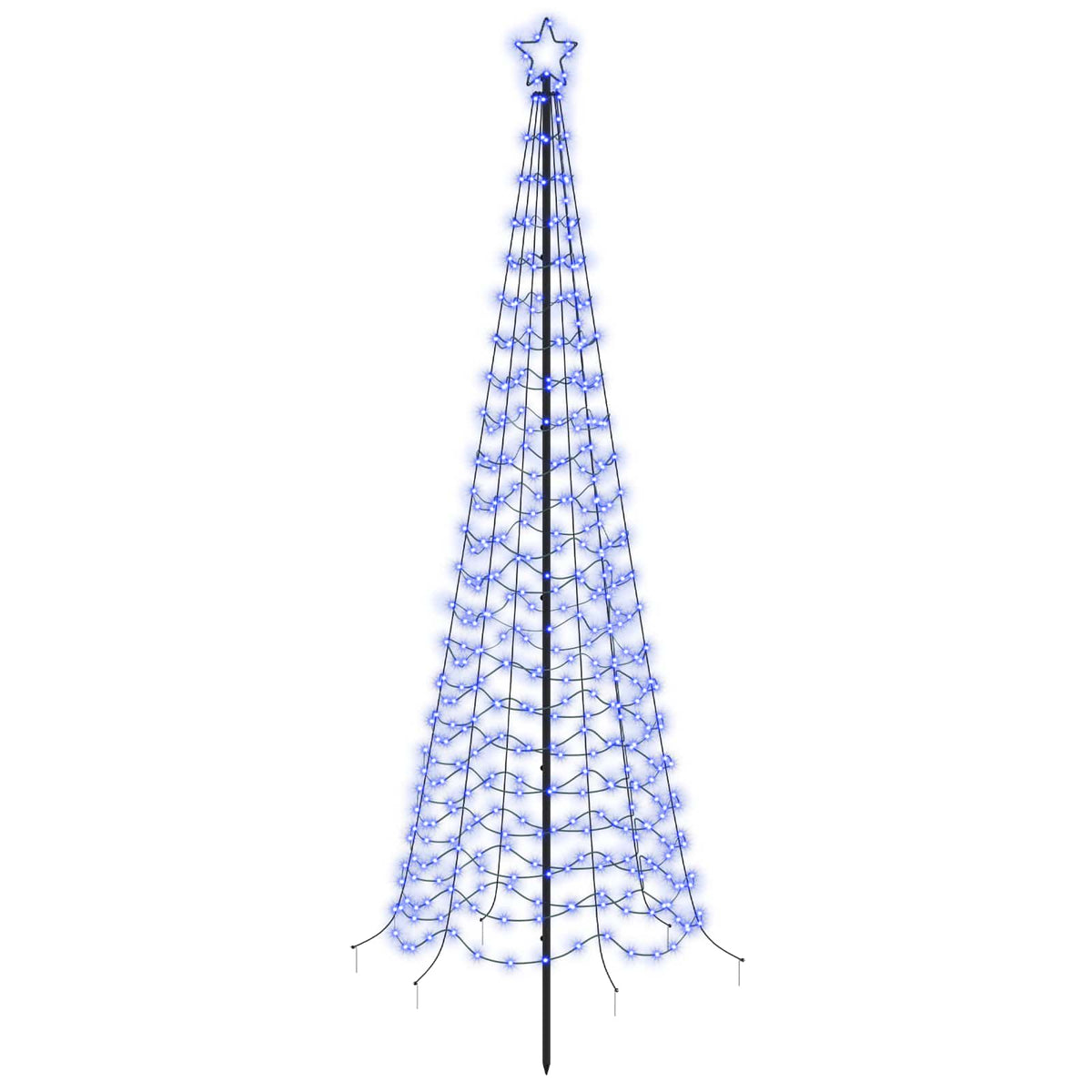 LED Spiral Christmas Tree with Spike EKENAS 250 cm 370 LEDs