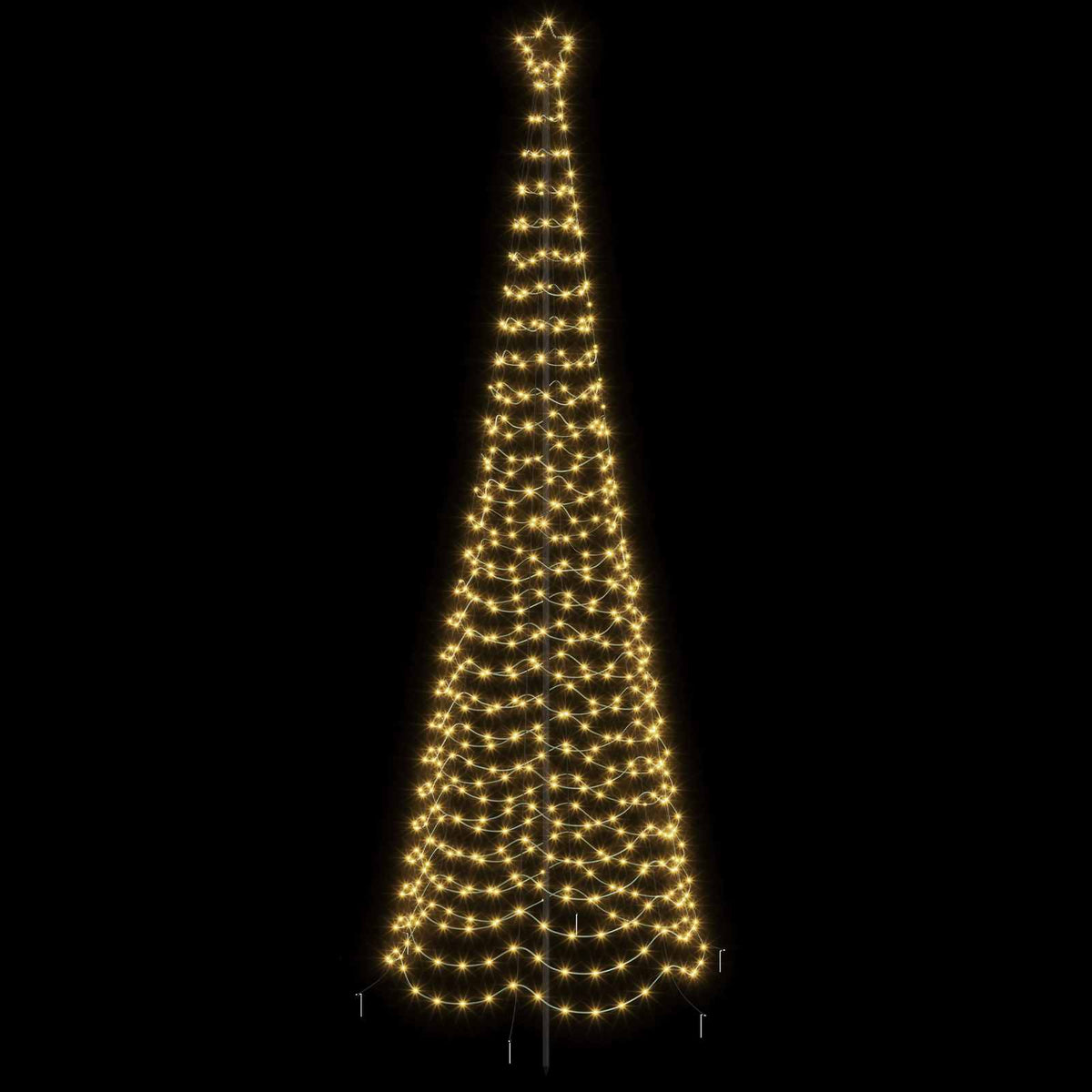 LED Spiral Christmas Tree with Spike EKENAS 300 cm 475 LEDs