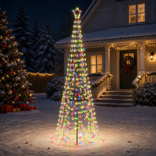 LED Spiral Christmas Tree with Spike EKENAS 300 cm 475 LEDs