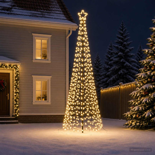 LED Spiral Christmas Tree with Spike EKENAS 400 cm 588 LEDs
