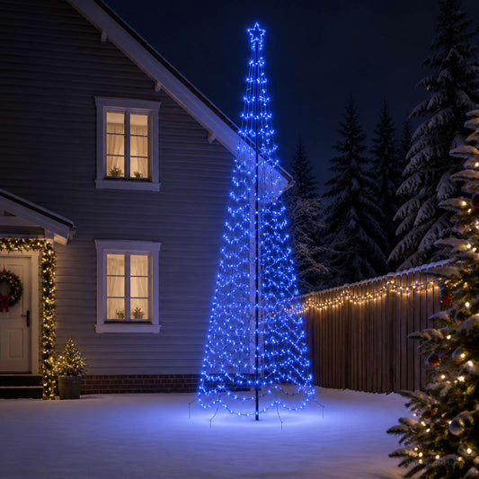 LED Spiral Christmas Tree with Spike EKENAS 400 cm 588 LEDs