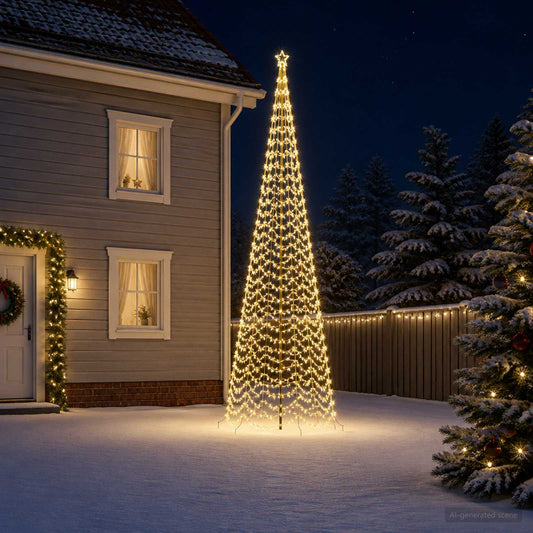 LED Spiral Christmas Tree with Spike EKENAS 500 cm 868 LEDs