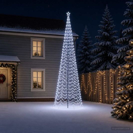 LED Spiral Christmas Tree with Spike EKENAS 500 cm 868 LEDs