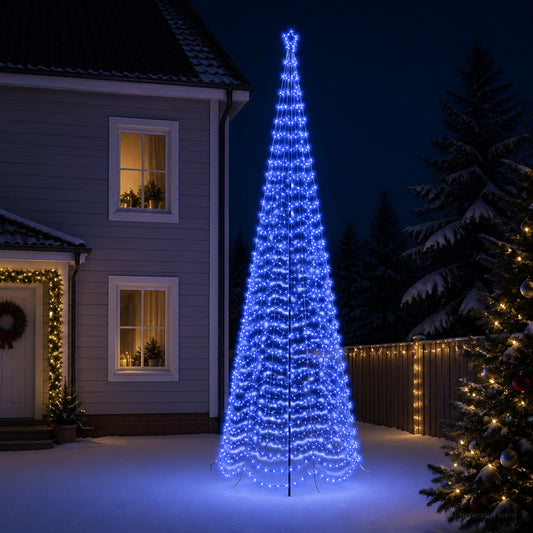 LED Spiral Christmas Tree with Spike EKENAS 500 cm 868 LEDs