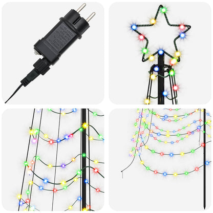 LED Spiral Christmas Tree with Spike EKENAS 500 cm 868 LEDs